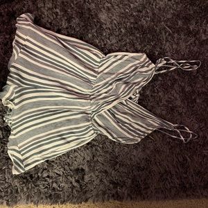American Eagle Striped Romper